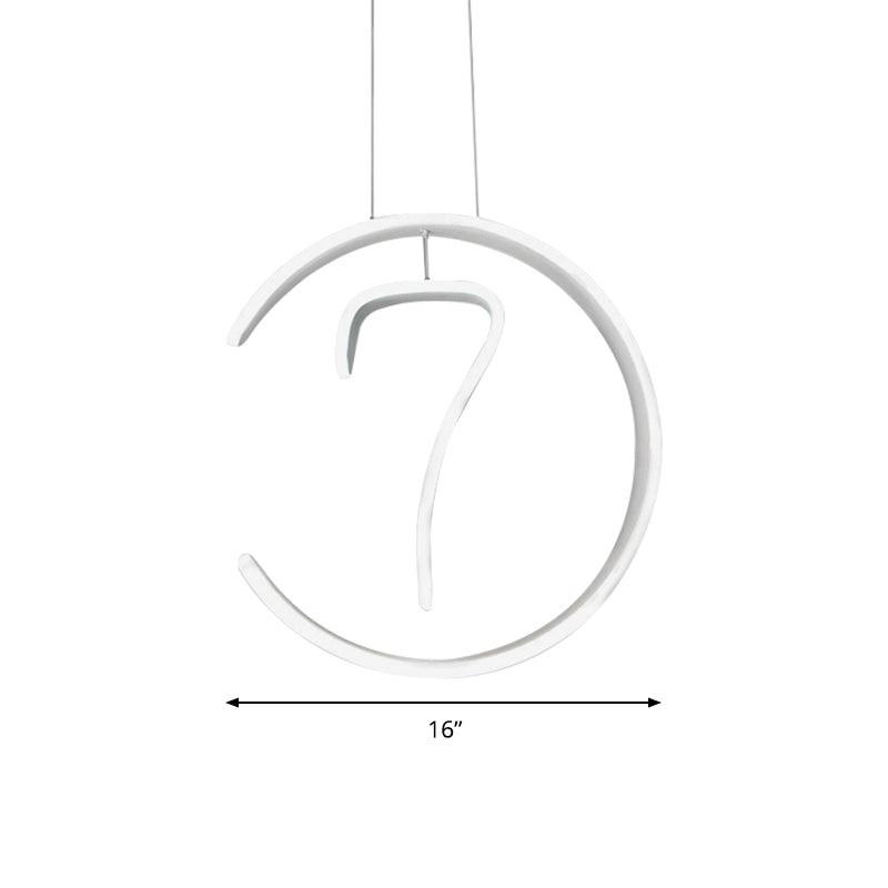 6/7/8-Shaped Drop Pendant Simple Acrylic White Chandelier - Rebooters