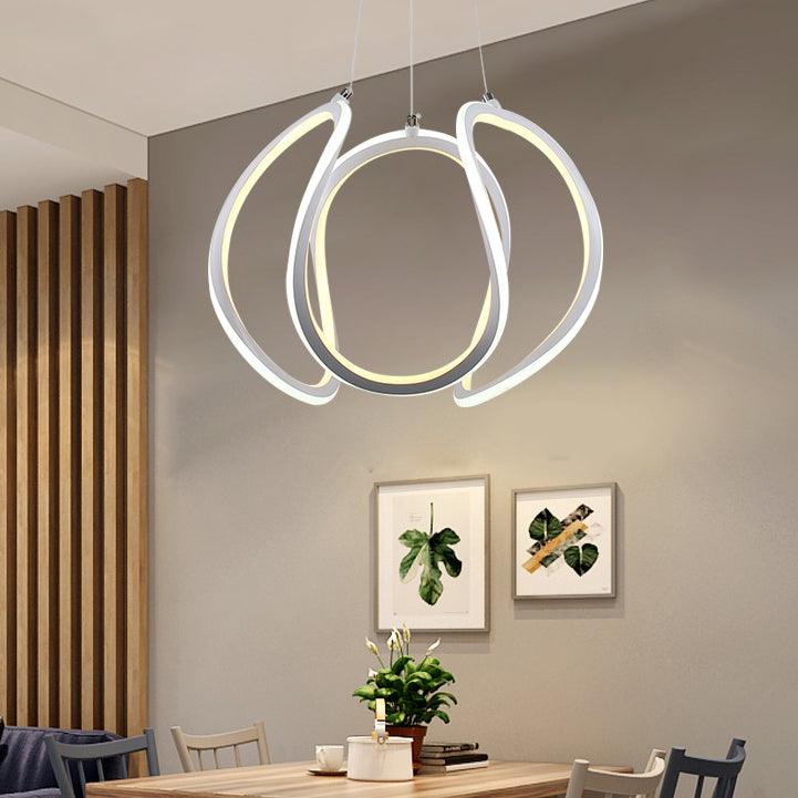 1 Light LED Dining Room Ceiling Pendant Acrylic Minimalist Chandelier - Rebooters