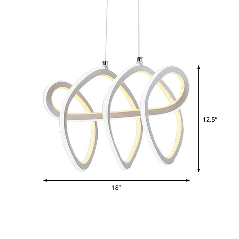 1 Light LED Dining Room Ceiling Pendant Acrylic Minimalist Chandelier - Rebooters