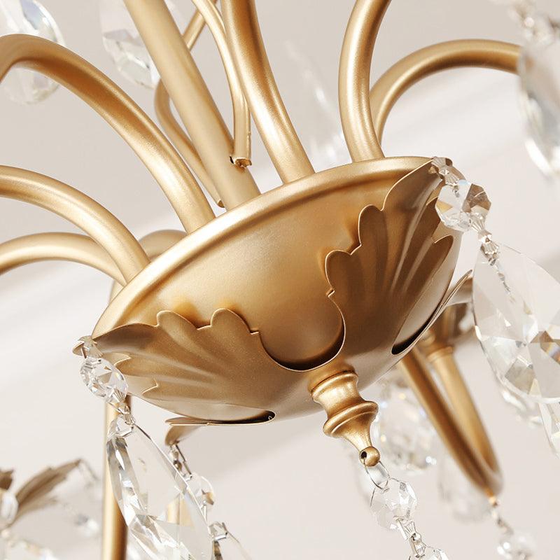 5/8-Light Metallic Chandelier Lamp Modern Gold Finish Light - Rebooters