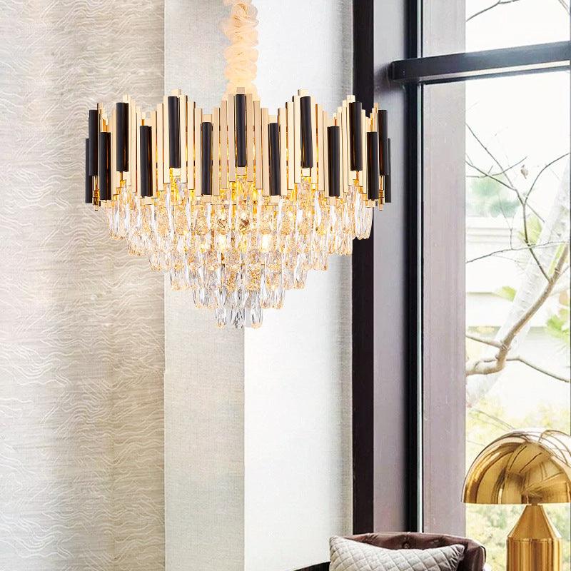 6/10 Heads Metal Hanging Pendant Light Contemporary Gold - Rebooters