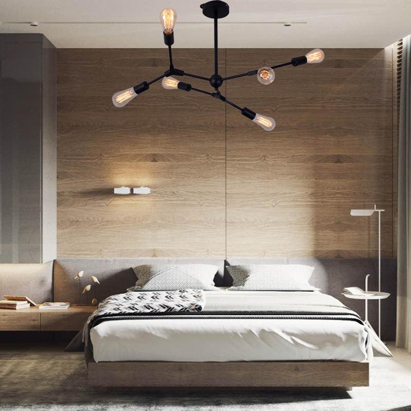 6/8/9 Lights Bedroom Chandelier with Sputnik Metal Shade - Rebooters
