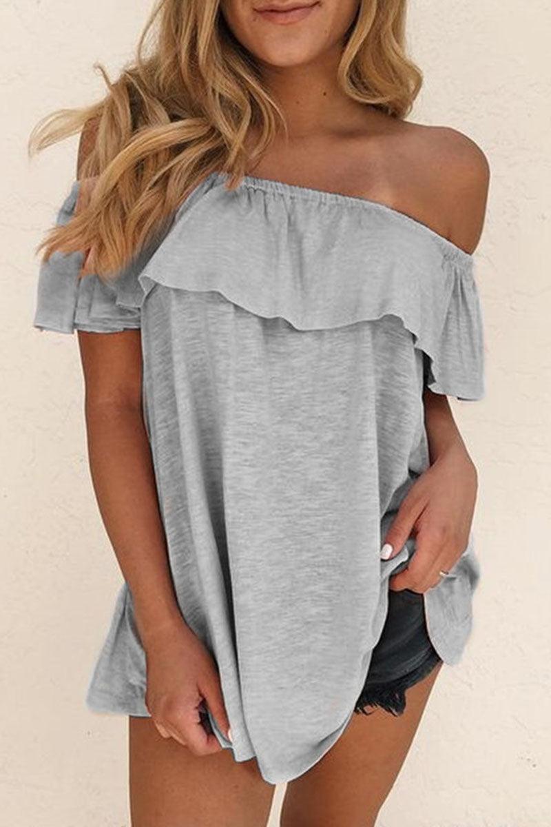 Women's Fashion Off-Shoulder Shirt for Casual Style Rebooters Womens Shirts