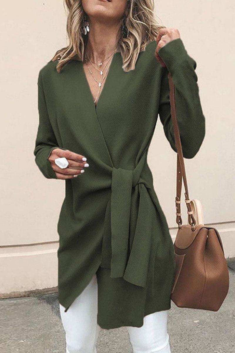 Women's Fashion Casual Solid Patchwork V-Neck Outerwear Rebooters Womens Shirts