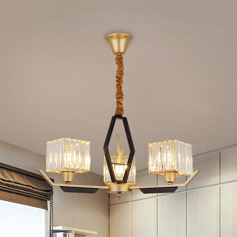 3/6/8 Heads Parlor Ceiling Light Simplicity Gold Chandelier - Rebooters