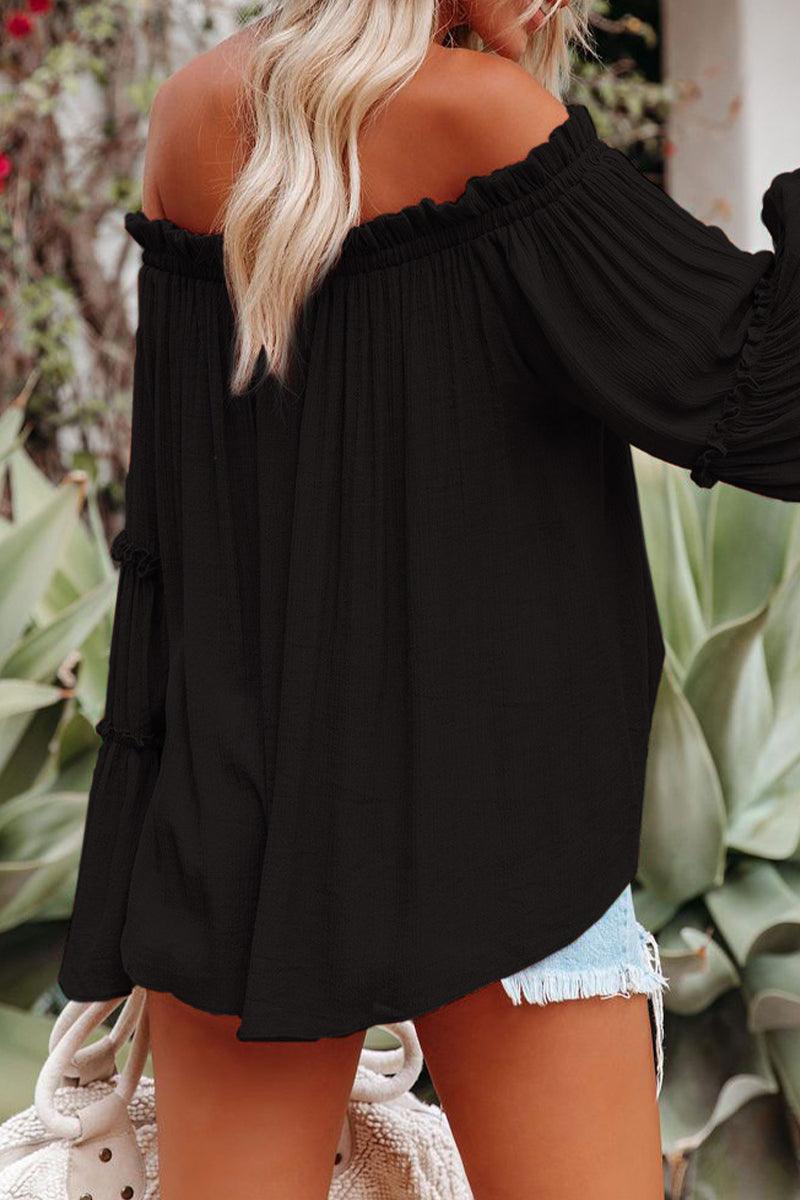 Women's Folded Off-Shoulder Tops for Elegant Style Rebooters Womens Shirts