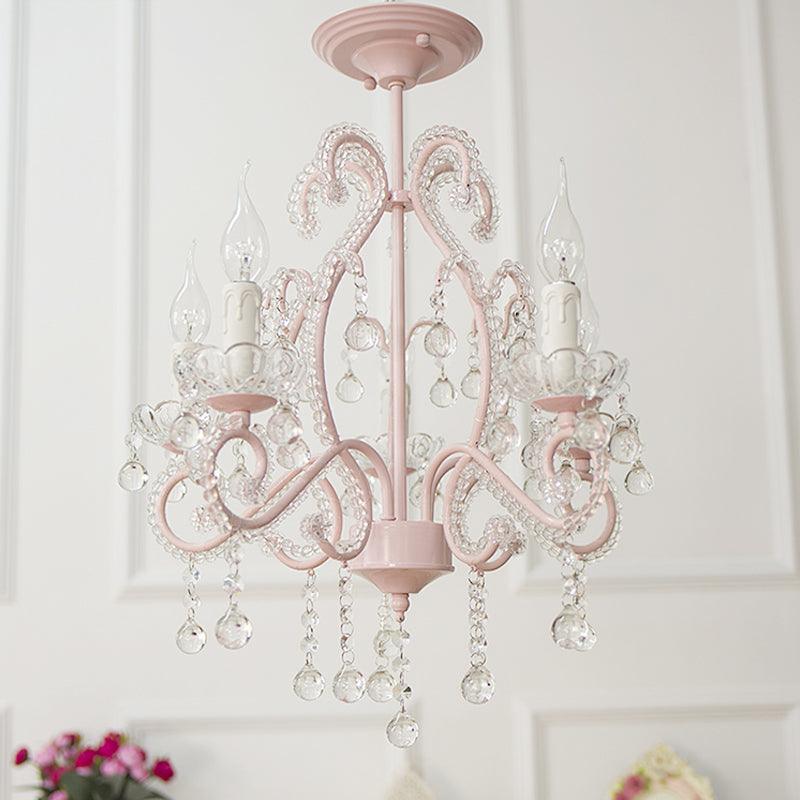 Bedroom Chandelier Girls Nordic Style Pendant Lighting Crystal - Rebooters