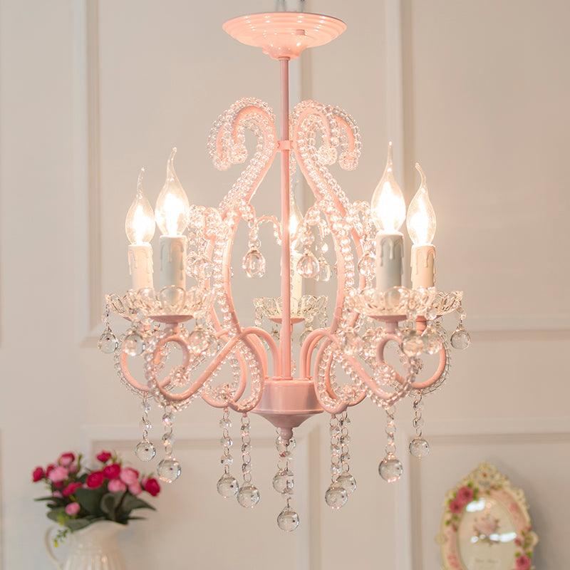 Bedroom Chandelier Girls Nordic Style Pendant Lighting Crystal - Rebooters
