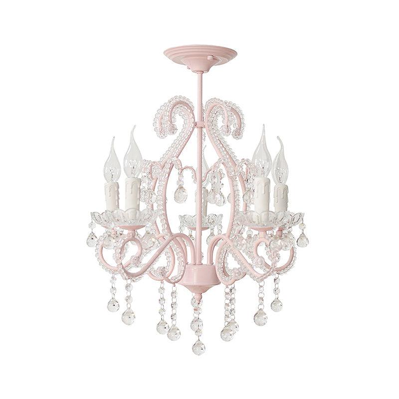 Bedroom Chandelier Girls Nordic Style Pendant Lighting Crystal - Rebooters