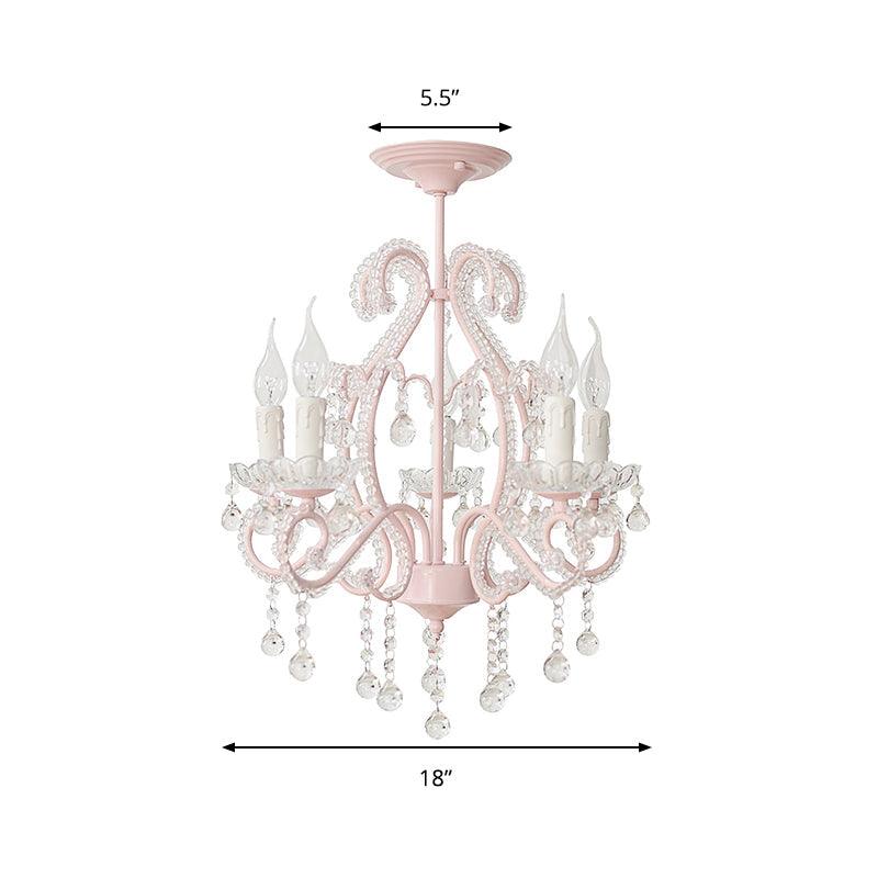 Bedroom Chandelier Girls Nordic Style Pendant Lighting Crystal - Rebooters