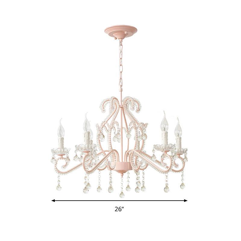 Bedroom Chandelier Girls Nordic Style Pendant Lighting Crystal - Rebooters