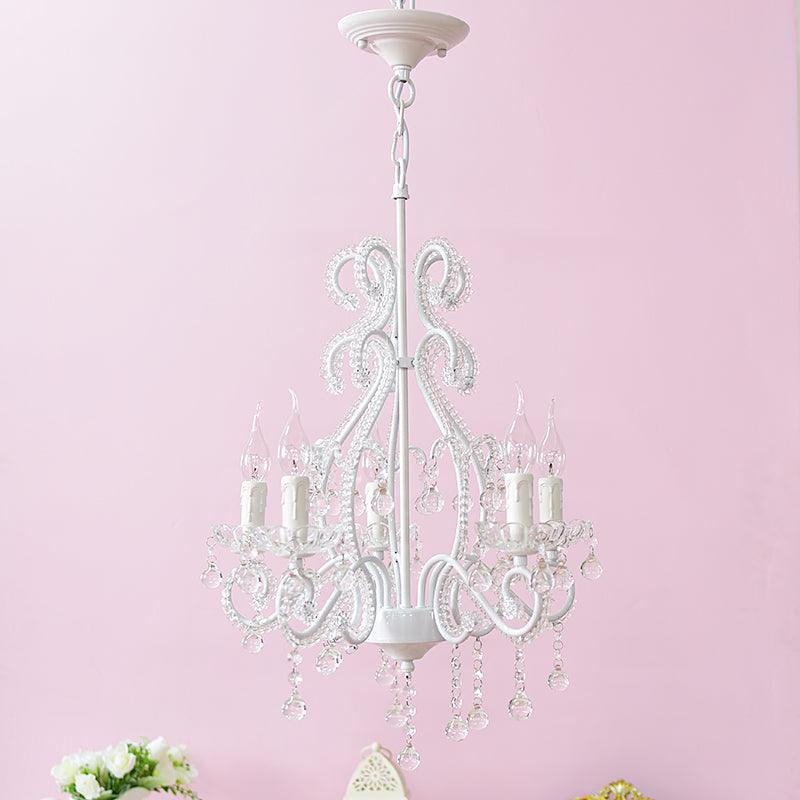 Bedroom Chandelier Girls Nordic Style Pendant Lighting Crystal - Rebooters