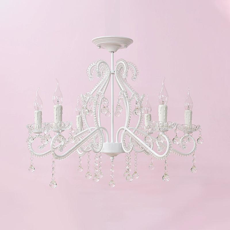 Bedroom Chandelier Girls Nordic Style Pendant Lighting Crystal - Rebooters