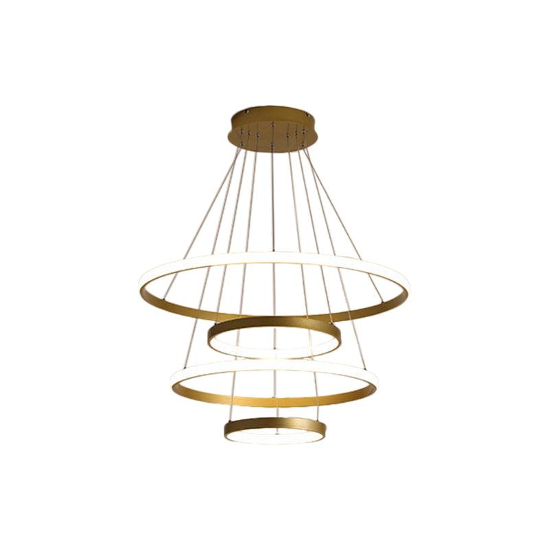 31.5"/39" Wide 4 Tiers LED Pendant Chandelier Gold - Rebooters