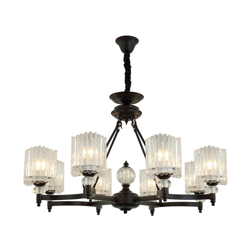6/8 Heads Restaurant Ceiling Lamp Contemporary Black Chandelier - Rebooters