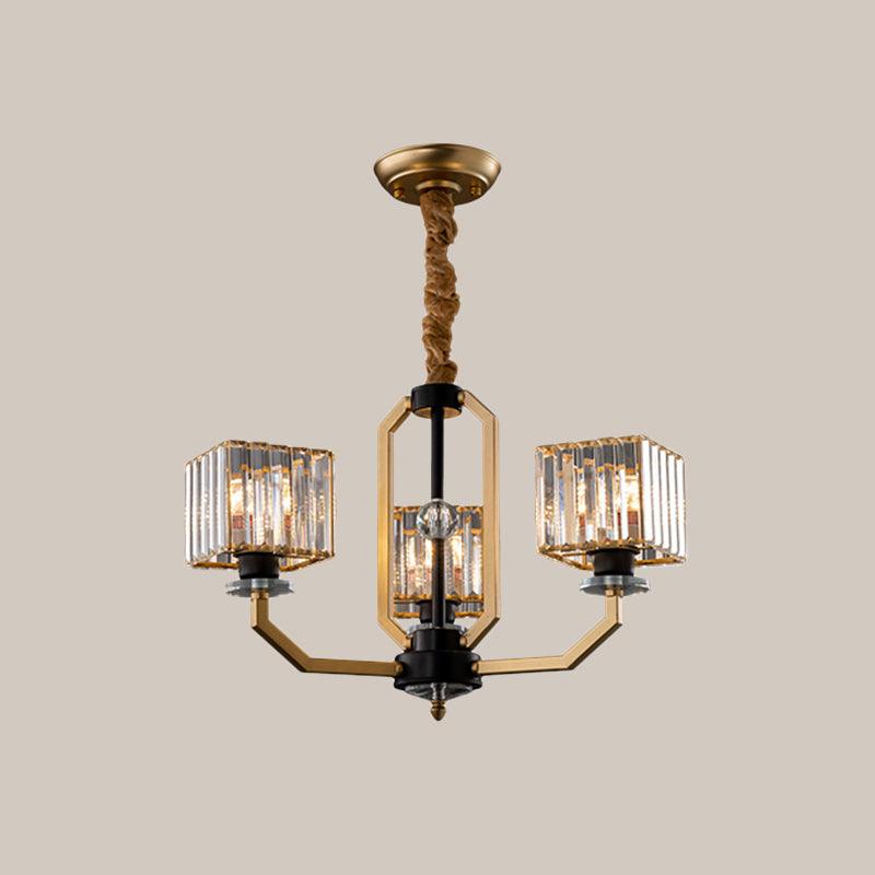 3/6 Bulbs Dining Room Chandelier Light Contemporary Gold Ceiling Lamp - Rebooters