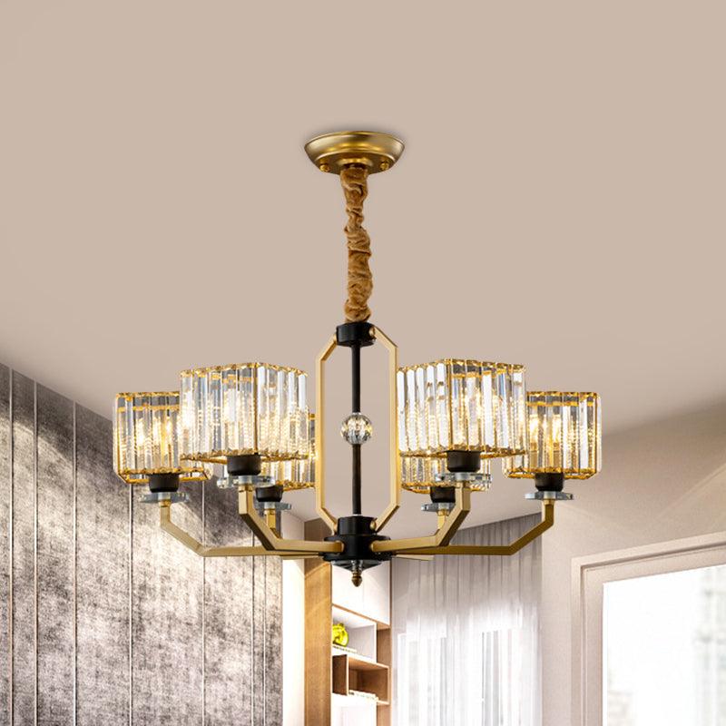 3/6 Bulbs Dining Room Chandelier Light Contemporary Gold Ceiling Lamp - Rebooters