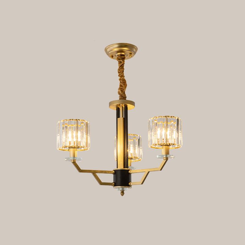 3/6 Heads Dining Room Suspension Lamp Minimalism Gold Chandelier - Rebooters