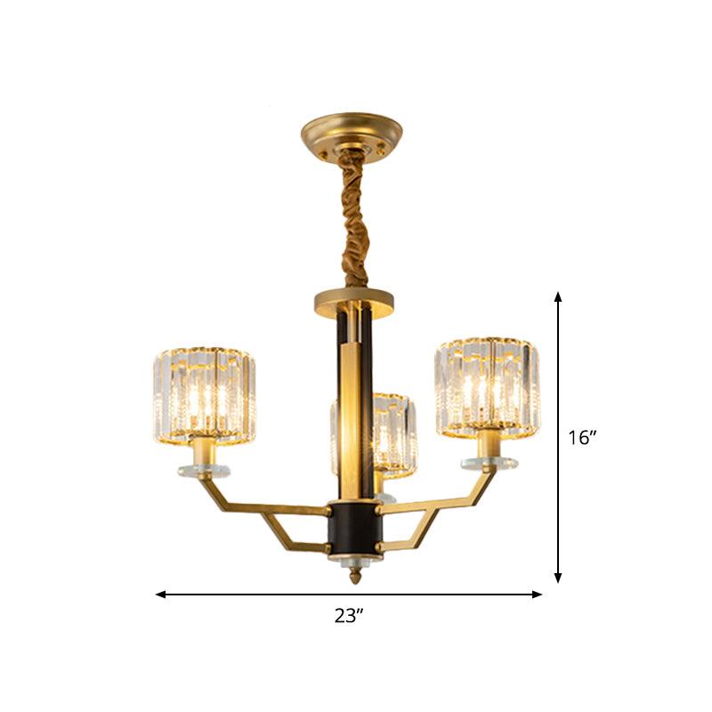 3/6 Heads Dining Room Suspension Lamp Minimalism Gold Chandelier - Rebooters
