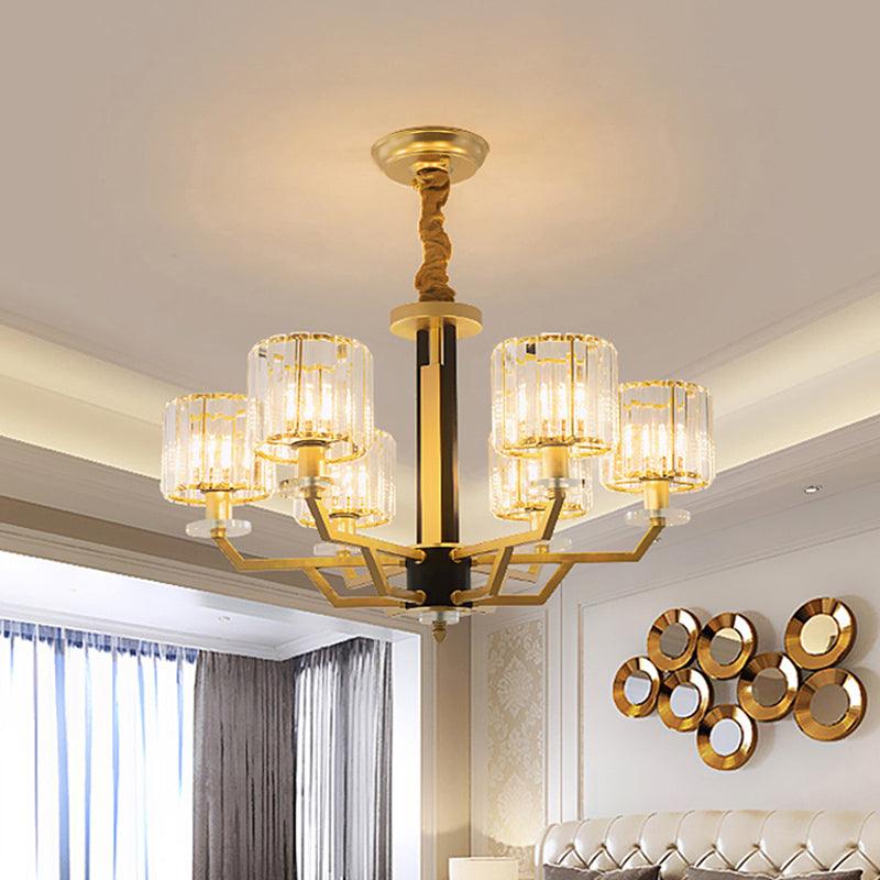 3/6 Heads Dining Room Suspension Lamp Minimalism Gold Chandelier - Rebooters