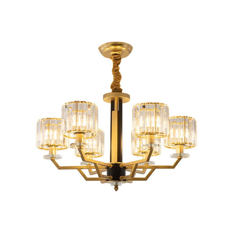 3/6 Heads Dining Room Suspension Lamp Minimalism Gold Chandelier - Rebooters