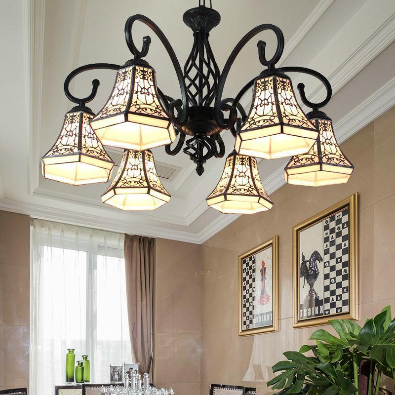 Bell Chandelier Lighting with Fence Design Lodge Style - Rebooters