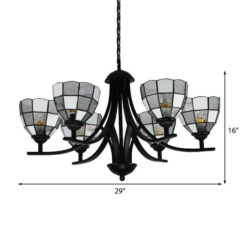 6/8 Lights Grid Pattern Chandelier Lamp with 16 Inch Chain - Rebooters