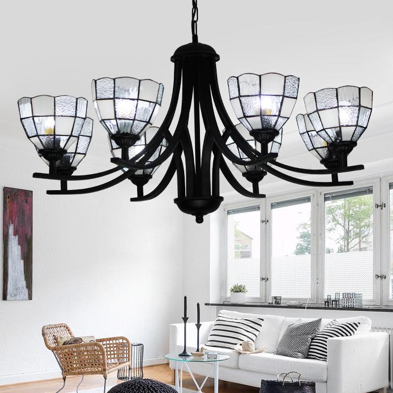 6/8 Lights Grid Pattern Chandelier Lamp with 16 Inch Chain - Rebooters