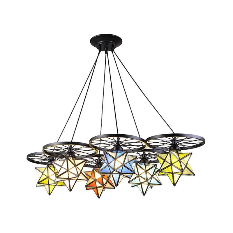 10/6/7 Lights Star Living Room Hanging Light Tiffany Chandelier - Rebooters
