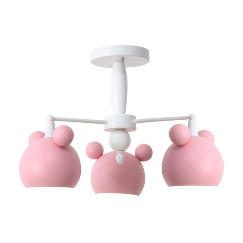 Macaron Stylish Suspension Light Bear Shade Metal Hanging Light - Rebooters