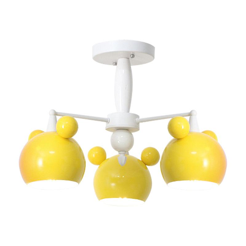 Macaron Stylish Suspension Light Bear Shade Metal Hanging Light - Rebooters