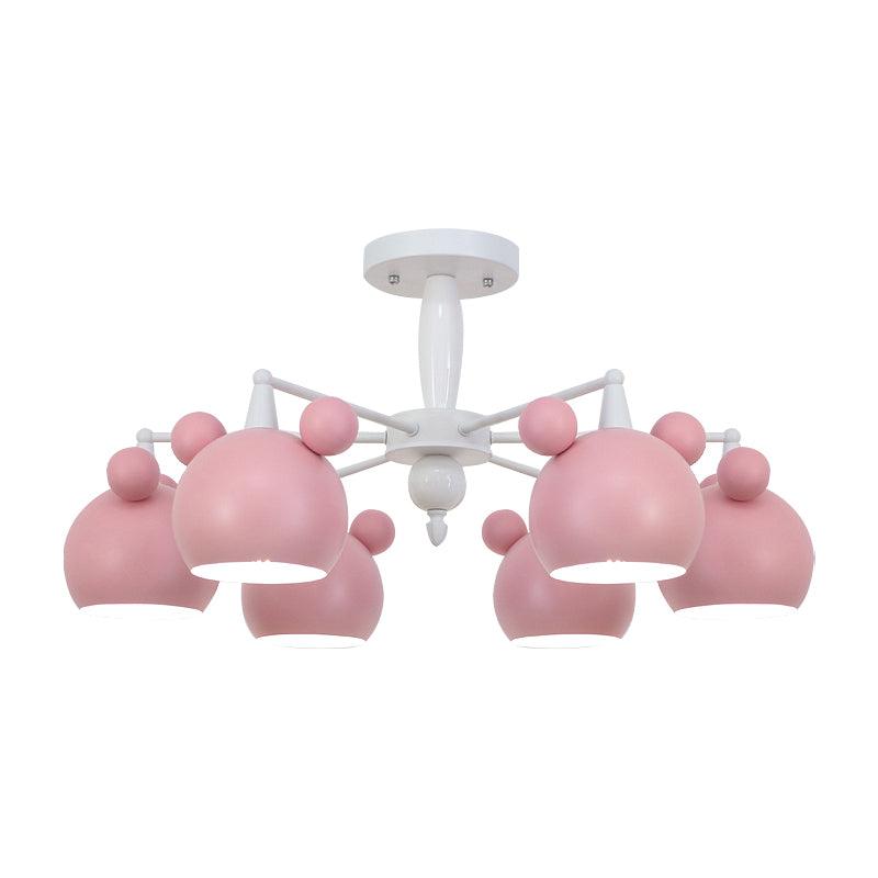 Macaron Stylish Suspension Light Bear Shade Metal Hanging Light - Rebooters