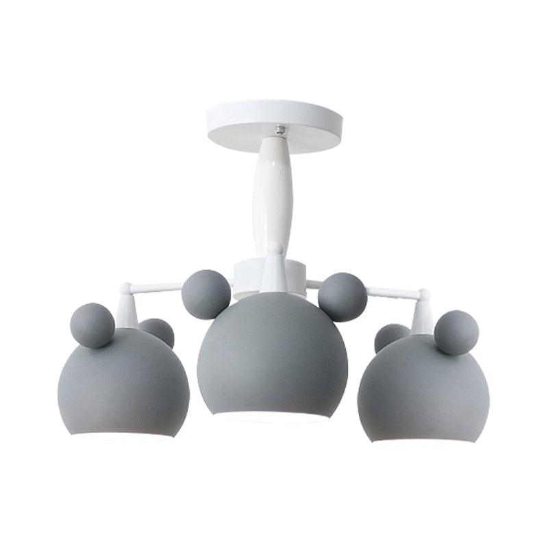Macaron Stylish Suspension Light Bear Shade Metal Hanging Light - Rebooters