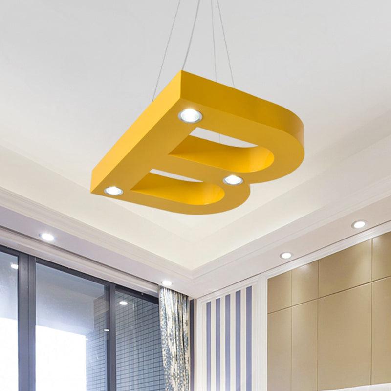 A/B/C-Shape Acrylic Ceiling Hang Fixture Macaroon LED Chandelier for Baby Room - Rebooters