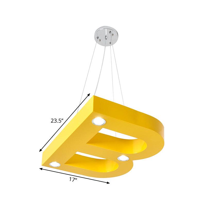 A/B/C-Shape Acrylic Ceiling Hang Fixture Macaroon LED Chandelier for Baby Room - Rebooters