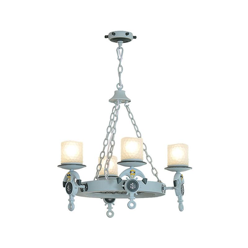 4 Heads Parlor Chandelier Light Children Blue Brown Lamp Kit - Rebooters