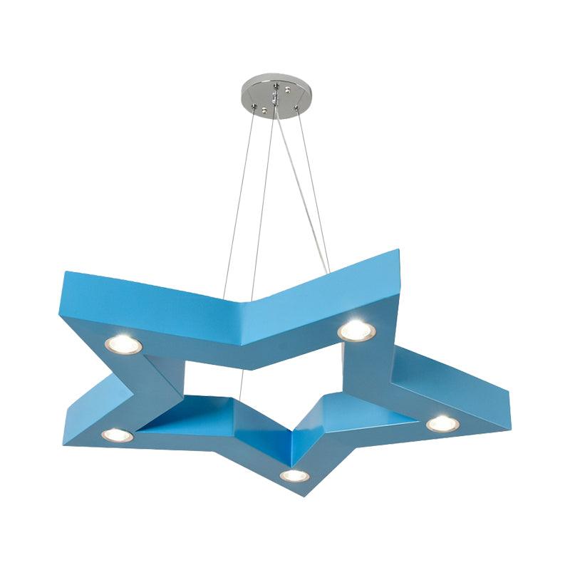 Acrylic Five-Pointed Star LED Ceiling Chandelier Macaroon - Rebooters