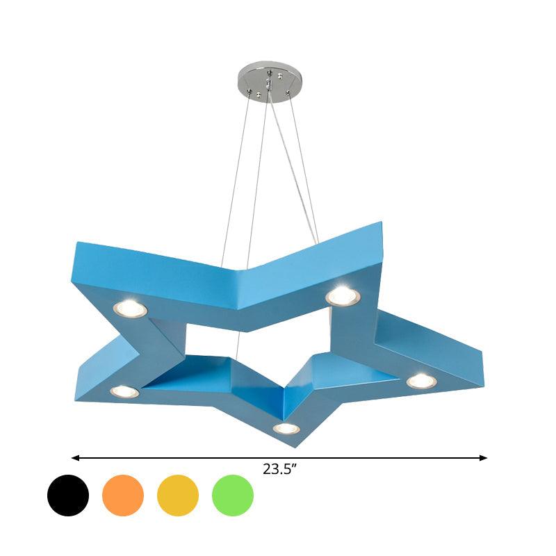 Acrylic Five-Pointed Star LED Ceiling Chandelier Macaroon - Rebooters