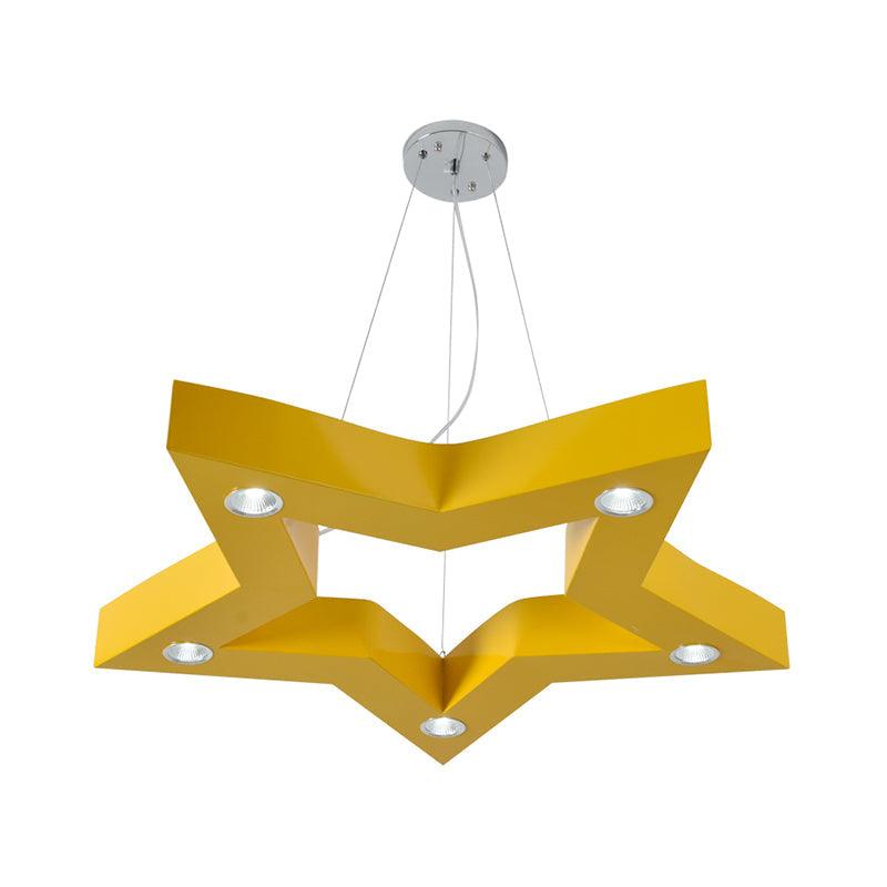 Acrylic Five-Pointed Star LED Ceiling Chandelier Macaroon - Rebooters