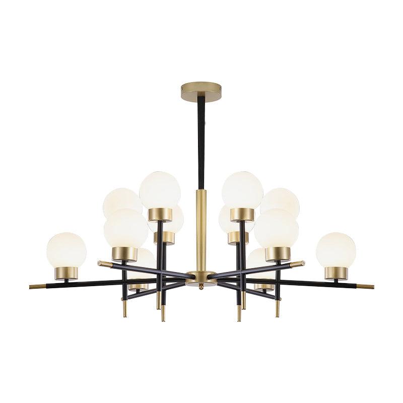 Contemporary Globe Shade Chandelier Multi-Head Metal Pendant Lamp - Rebooters