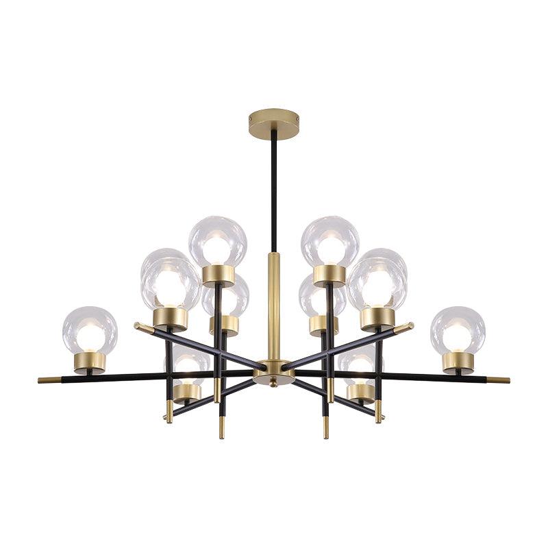 Contemporary Globe Shade Chandelier Multi-Head Metal Pendant Lamp - Rebooters