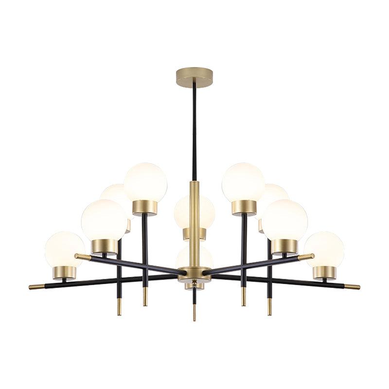 Contemporary Globe Shade Chandelier Multi-Head Metal Pendant Lamp - Rebooters