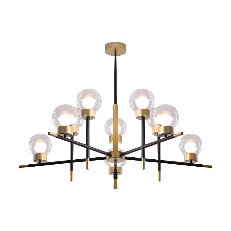 Contemporary Globe Shade Chandelier Multi-Head Metal Pendant Lamp - Rebooters