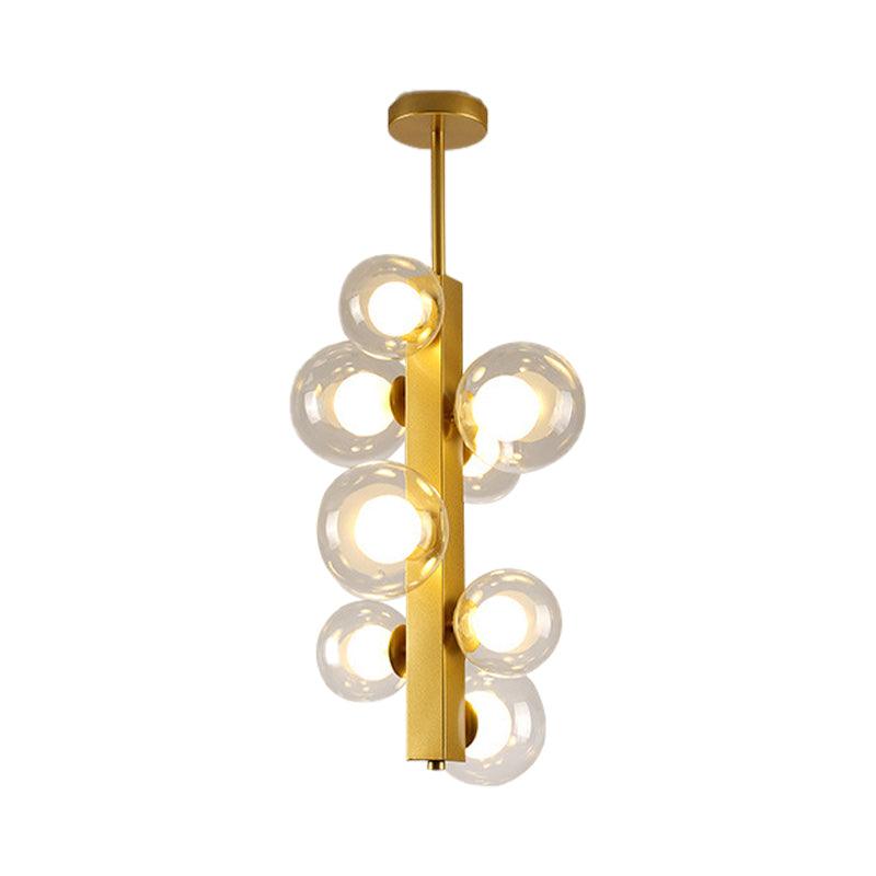 4/8 Lights Gold Linear Suspension Light Modern Chandelier - Rebooters