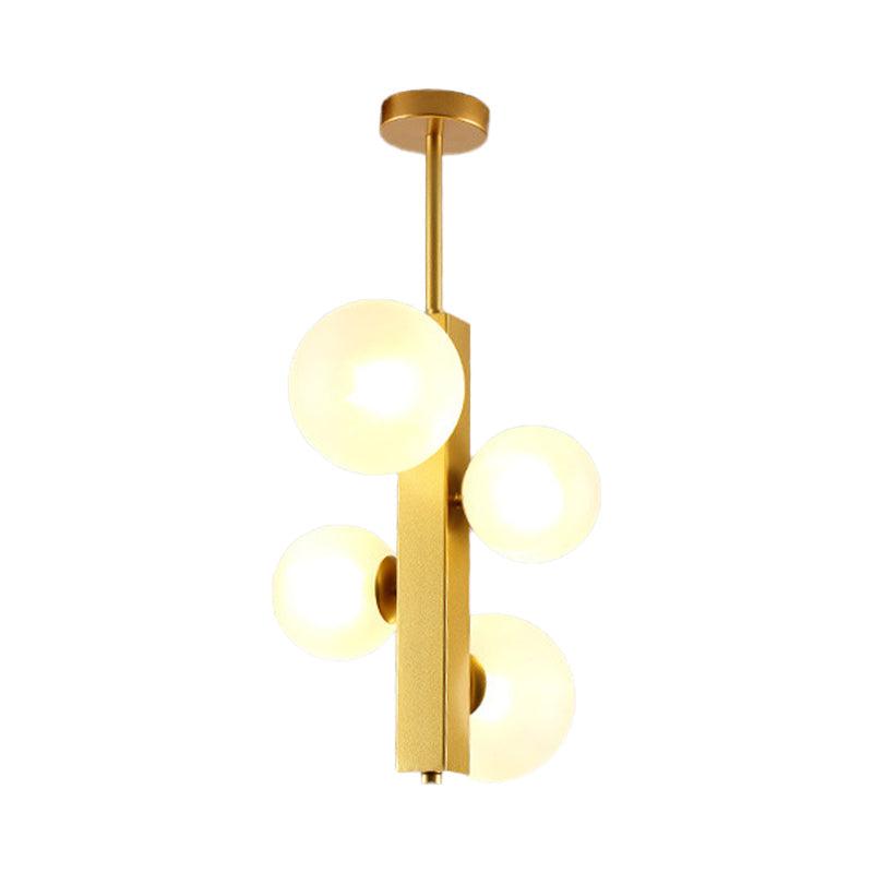 4/8 Lights Gold Linear Suspension Light Modern Chandelier - Rebooters