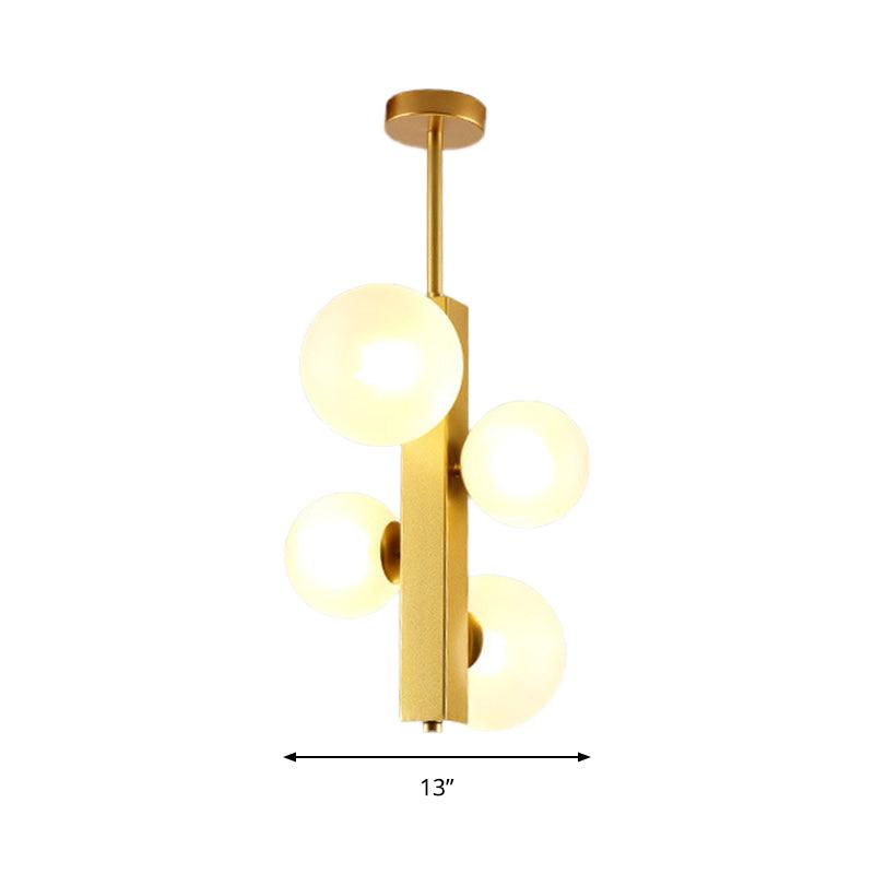 4/8 Lights Gold Linear Suspension Light Modern Chandelier - Rebooters