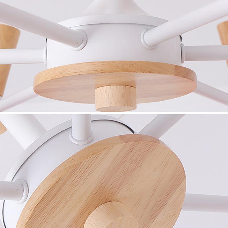 6 Lights Spherical Ceiling Pendant Macaron Metal Chandelier - Rebooters