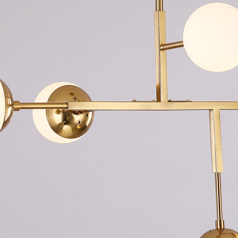 5 Lights Orb Shaped Chandelier Metal Ceiling Pendant Light - Rebooters