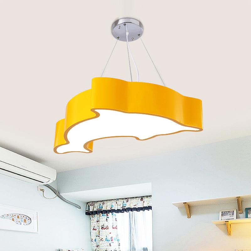 Acrylic Dolphin Pendant Chandelier Minimalist LED Lamp - Rebooters