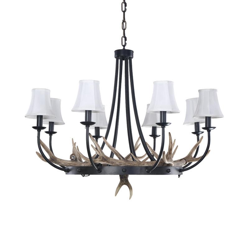 Bend Arm Metallic Hanging Chandelier 8-Bulb Kitchen Lamp - Rebooters